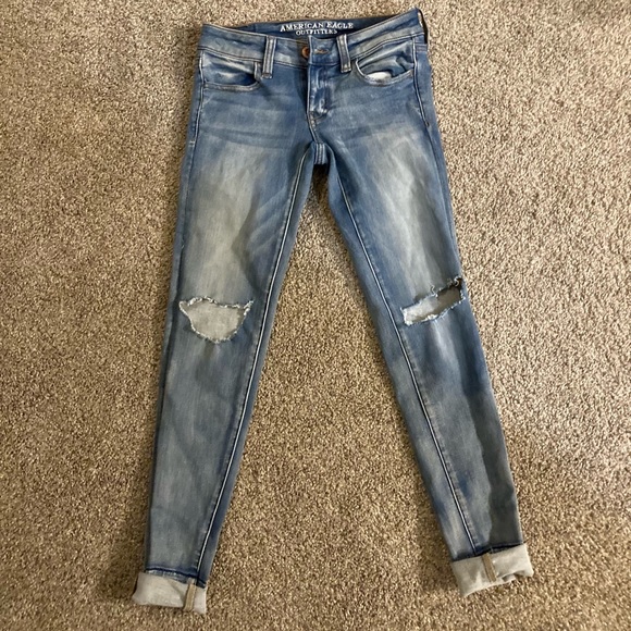 American Eagle Super Low Jeggin sz 0 - Picture 1 of 4